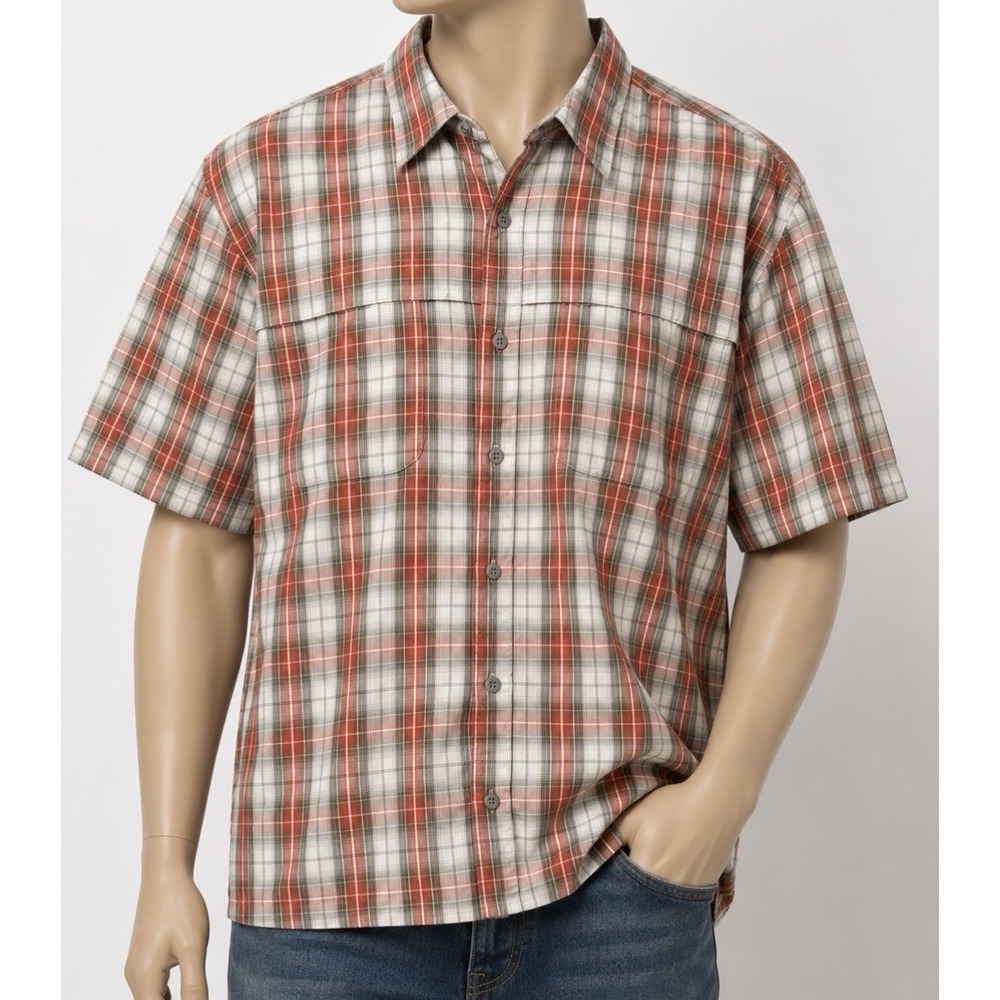 WRANGLER Men's Plaid Short Sleeve Shirt 3XL XXXL Button Up Western Cowboy